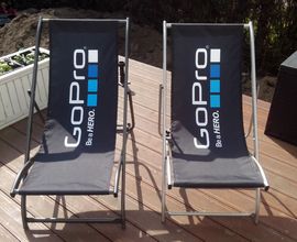 tumbonas publicitarias de metal